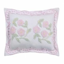 Bloomfield Collection in Floral Design Rose Standard 100% Cotton Tufted Chenille Sham by Better Trends