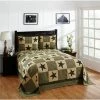 Star Collection Green & Gold King 100% Cotton Patchwork Bedspread Set by Better Trends -Better Trends Sales Store better trends quilts ss bsstkigrgo 64 1000