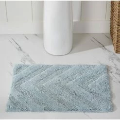 Hugo Collection Blue 100% Cotton Rectangle 3-Piece Bath Rug Set by Better Trends