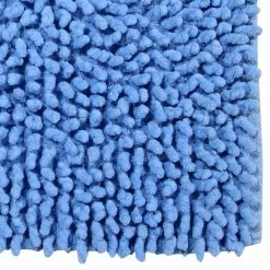 Loopy Chenille Collection Blue 24 in. x 24 in. 100% Cotton Bath Rug by Better Trends -Better Trends Sales Store blue better trends bathroom rugs bath mats ss balc24blu 4f 1000