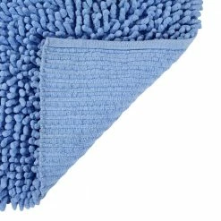 Loopy Chenille Collection Blue 24 in. x 24 in. 100% Cotton Bath Rug by Better Trends -Better Trends Sales Store blue better trends bathroom rugs bath mats ss balc24blu 66 1000