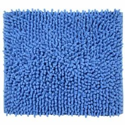 Loopy Chenille Collection Blue 24 in. x 24 in. 100% Cotton Bath Rug by Better Trends -Better Trends Sales Store blue better trends bathroom rugs bath mats ss balc24blu c3 1000