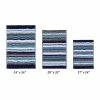 Griffie Collection 3-Piece Blue and Grey 100% Polyester 17 in. x 24 in., 20 in. x 32 in., 24 in. x 36 in. Bath Rug Set by Better Trends