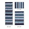 Griffie Collection 3-Piece Blue and Grey 100% Polyester 17 in. x 24 in., 24 in. x 36 in., 20 in. x 60 in. Bath Rug Set by Better Trends