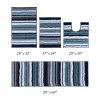 Griffie Collection 4-Piece Blue and Grey 100% Polyester 17 in. x 24 in. Bath Rug Set by Better Trends -Better Trends Sales Store blue grey better trends bathroom rugs bath mats bagr4pc17202160bg 64 1000
