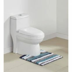 Griffie Collection 4-Piece Blue and Grey 100% Polyester 17 in. x 24 in. Bath Rug Set by Better Trends -Better Trends Sales Store blue grey better trends bathroom rugs bath mats bagr4pc17202160bg c3 1000