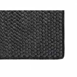 Alma Collection 20 in. x 32 in. Black 25% Cotton and 75% Polyester Rectangle Bath Rug by Better Trends -Better Trends Sales Store charcoal better trends bathroom rugs bath mats baal2032cr 4f 1000