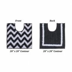 Pegasus Collection Charcol 20 in. x 20 in. 100% Polyester Bath Rug by Better Trends