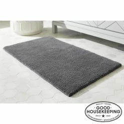 Charcoal 24 in. x 40 in. Cotton Reversible Bath Rug by Home Decorators Collection