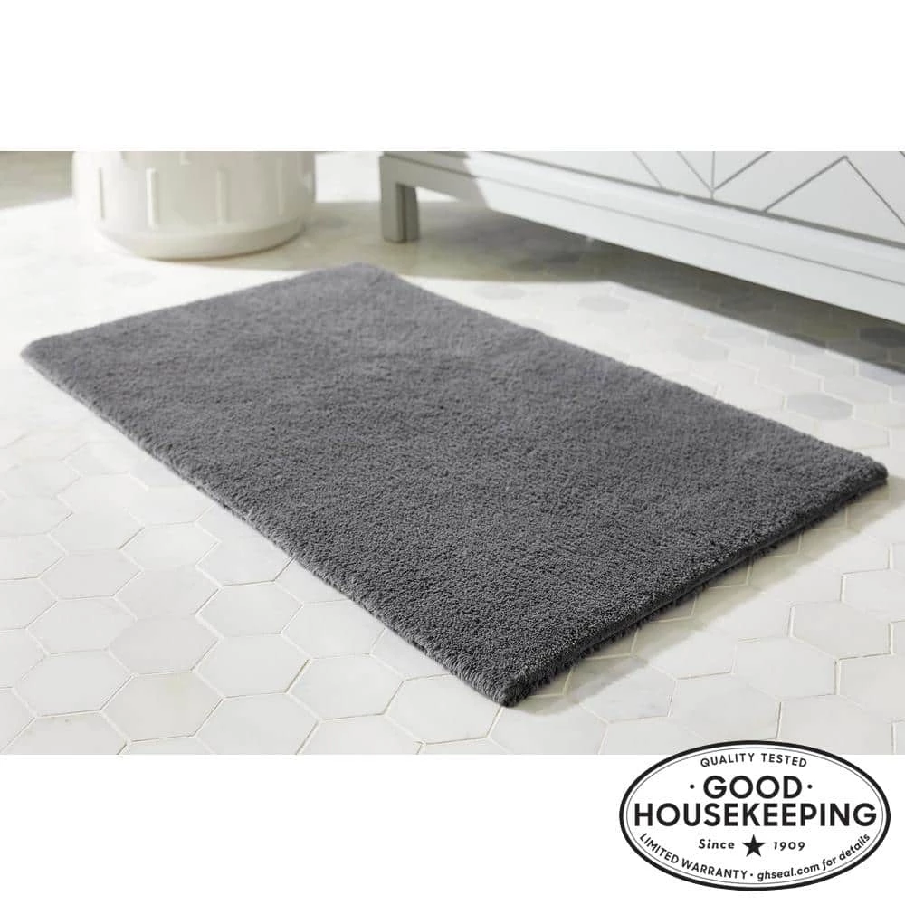 Charcoal 24 in. x 40 in. Cotton Reversible Bath Rug by Home Decorators Collection 3 Charcoal 24 in. x 40 in. Cotton Reversible Bath Rug by Home Decorators Collection