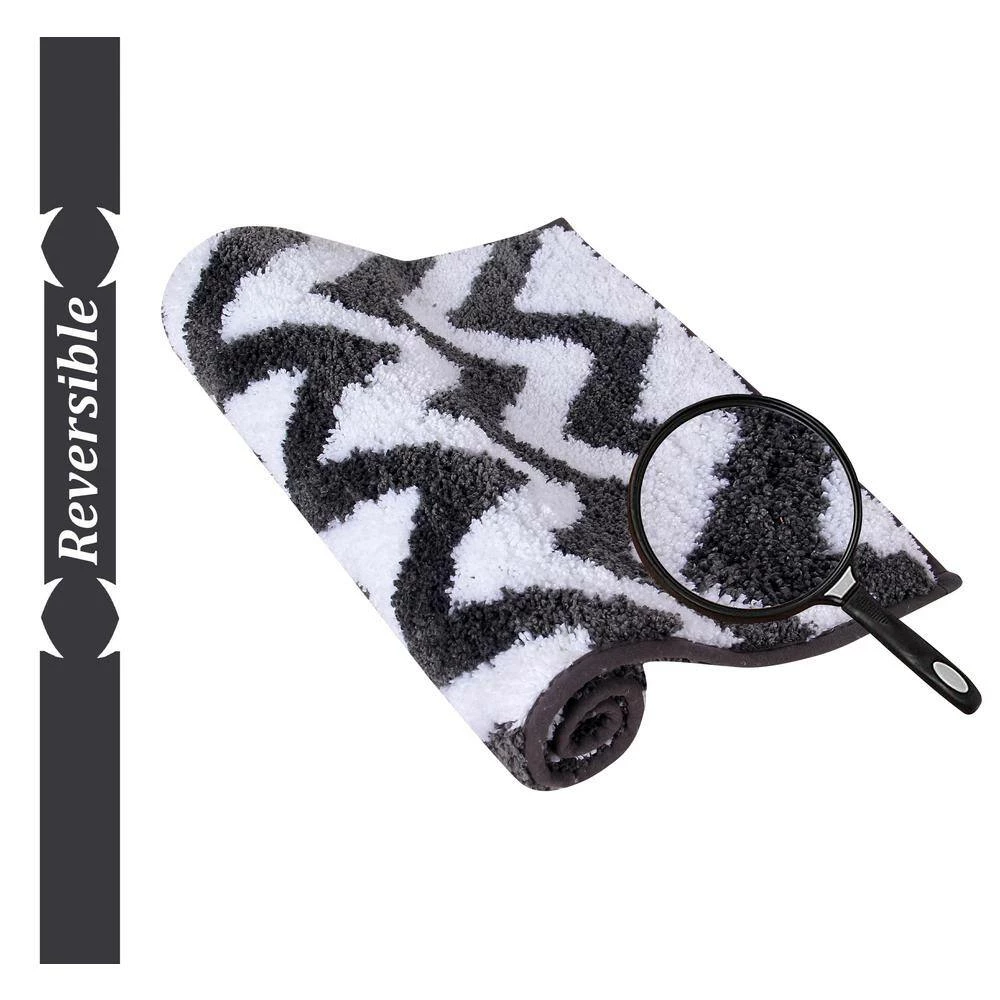 Pegasus Collection 4 Piece Charcol 100% Polyester Bath Rug Set (17" x 24" : 20" x 20" : 21" x 34" : 20" x 60") by Better Trends 11 Pegasus Collection 4 Piece Charcol 100% Polyester Bath Rug Set (17" x 24" : 20" x 20" : 21" x 34" : 20" x 60") by Better Trends - Image 9