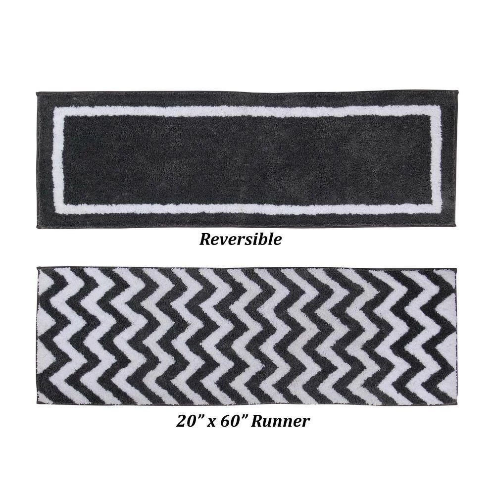 Pegasus Collection 4 Piece Charcol 100% Polyester Bath Rug Set (17" x 24" : 20" x 20" : 21" x 34" : 20" x 60") by Better Trends 10 Pegasus Collection 4 Piece Charcol 100% Polyester Bath Rug Set (17" x 24" : 20" x 20" : 21" x 34" : 20" x 60") by Better Trends - Image 8