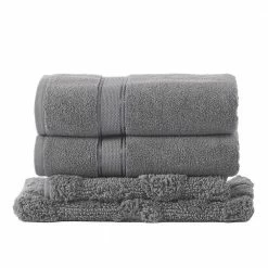 Pany Collection Gray Polka Dot Pattern 100% Cotton Rectangle 4-Piece Bath Rug and Towel Set by Better Trends 7 Pany Collection Gray Polka Dot Pattern 100% Cotton Rectangle 4-Piece Bath Rug and Towel Set by Better Trends -Better Trends Sales Store gray better trends bathroom rugs bath mats batlpn4pcgr c3 1000