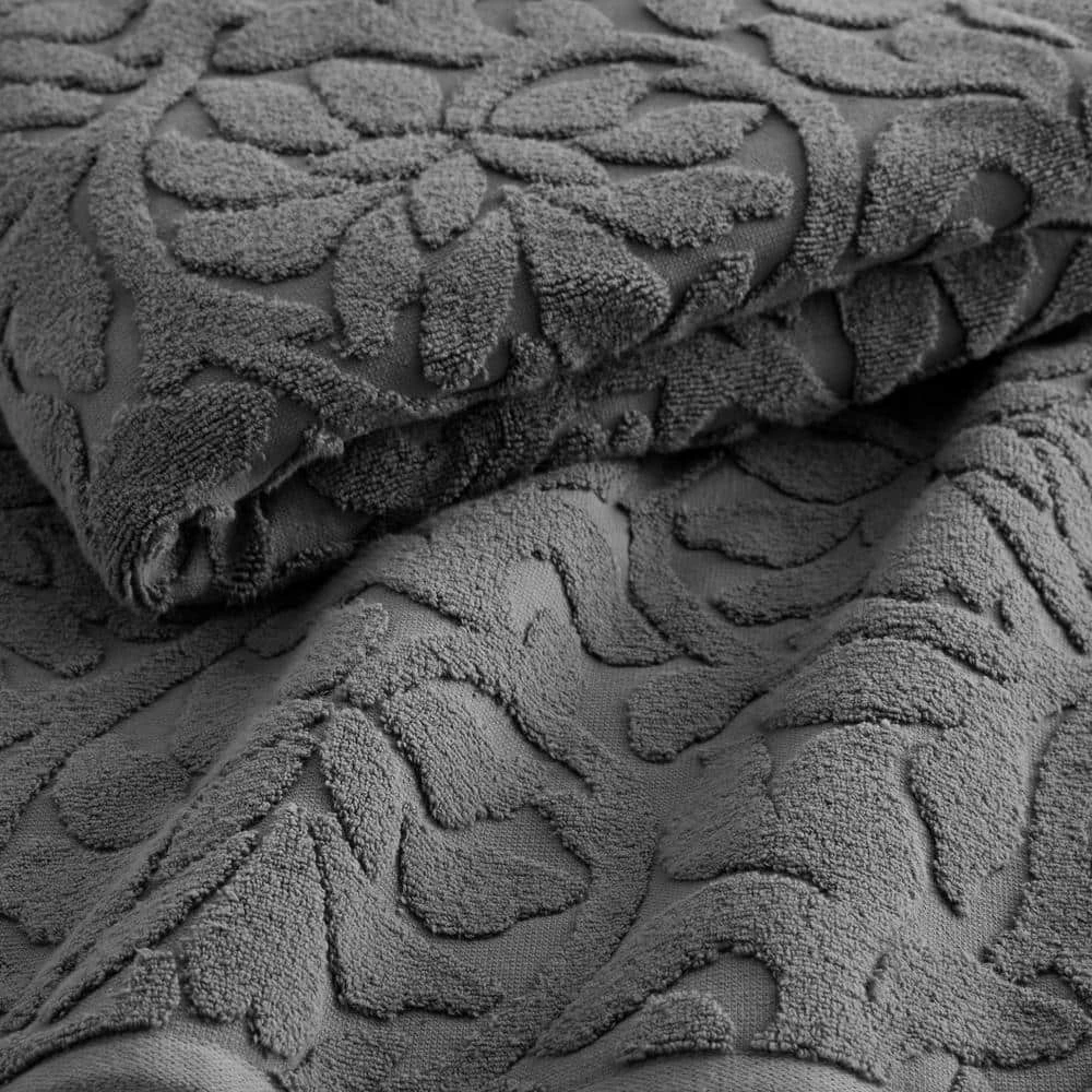 Turkish Cotton Gray Textured 8-Piece Bath Sheet Towel Set by Home Decorators Collection 4 Turkish Cotton Gray Textured 8-Piece Bath Sheet Towel Set by Home Decorators Collection - Image 2