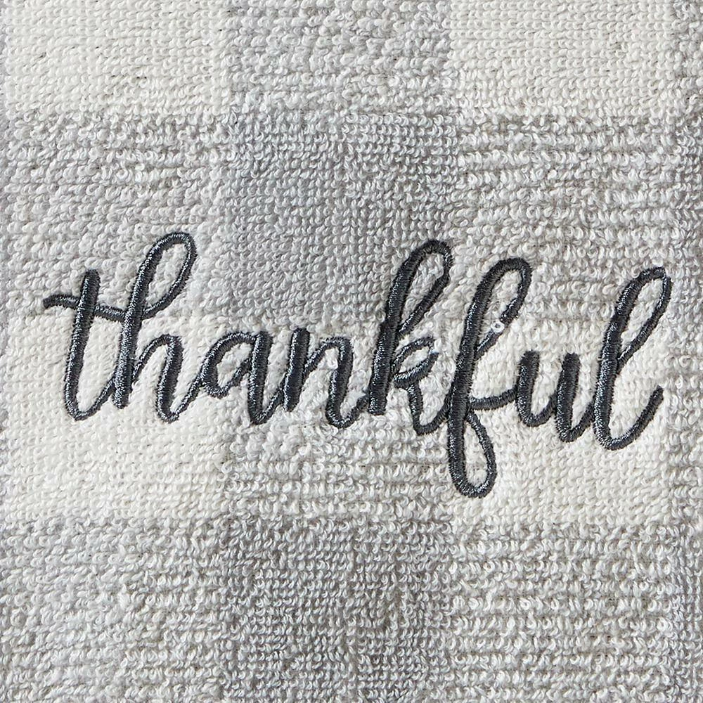 Thankful Plaid 100% Cotton 2-Pack Gray Hand Towel by SKL Home 5 Thankful Plaid 100% Cotton 2-Pack Gray Hand Towel by SKL Home - Image 3
