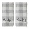 Thankful Plaid 100% Cotton 2-Pack Gray Hand Towel by SKL Home -Better Trends Sales Store gray skl home bath towels v1729000835203 64 1000