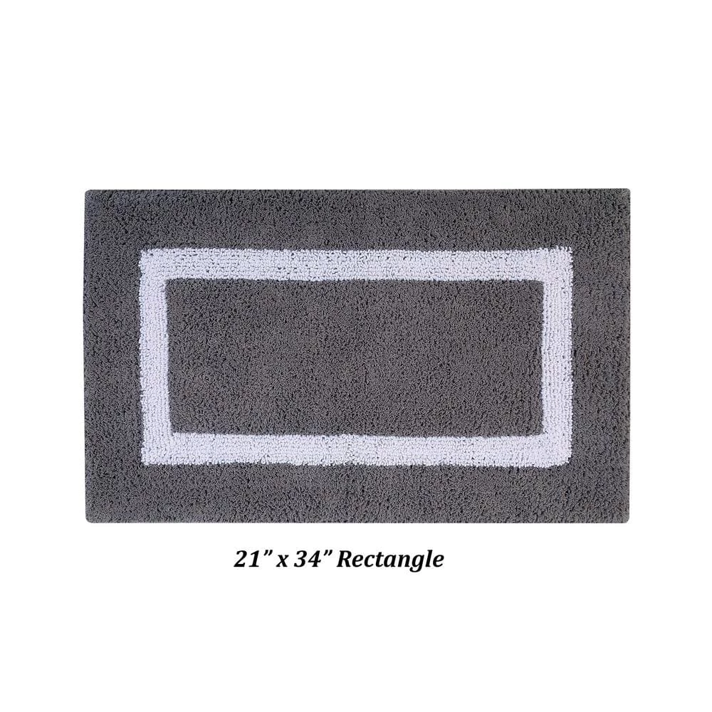 Hotel Collection Gray/White (17" x 24" : 20" x 20" : 21" x 34") 100% Cotton 3 Piece Bath Rug Set by Better Trends 7 Hotel Collection Gray/White (17" x 24" : 20" x 20" : 21" x 34") 100% Cotton 3 Piece Bath Rug Set by Better Trends - Image 5