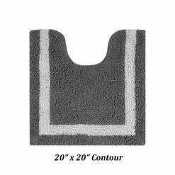 Hotel Collection Gray/White (17" x 24" : 20" x 20" : 21" x 34") 100% Cotton 3 Piece Bath Rug Set by Better Trends 10 Hotel Collection Gray/White (17" x 24" : 20" x 20" : 21" x 34") 100% Cotton 3 Piece Bath Rug Set by Better Trends -Better Trends Sales Store gray white better trends bathroom rugs bath mats baho3pc122grwh c3 1000