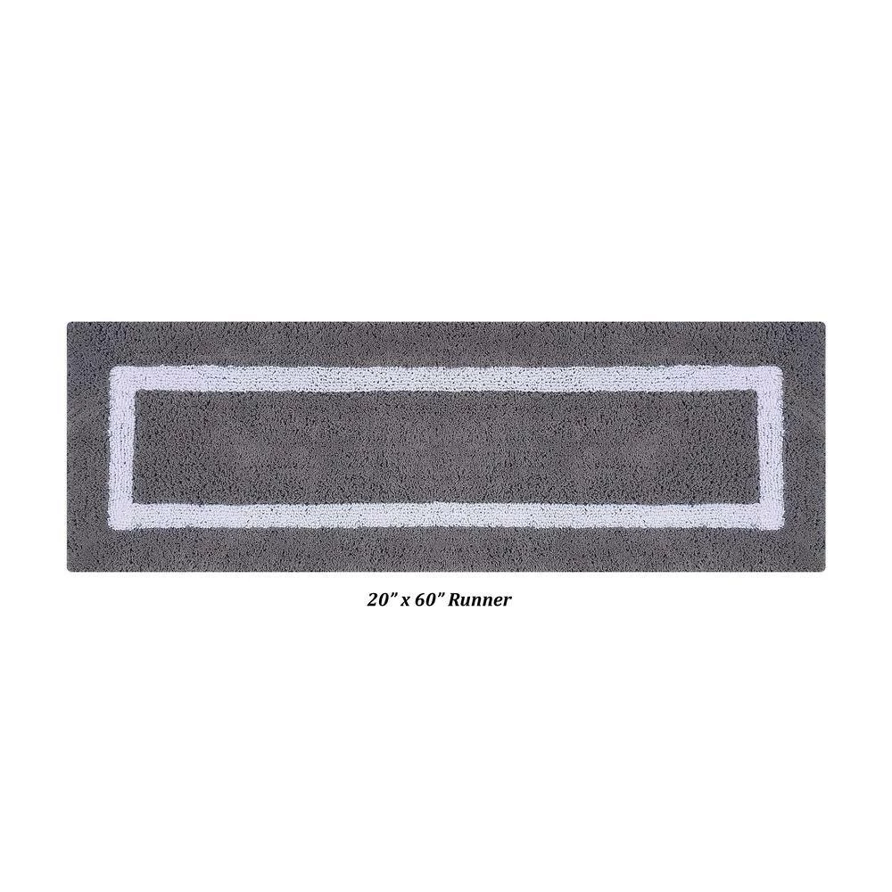 Hotel Collection Gray/White 100% Cotton 4 Piece Bath Rug Set by Better Trends 8 Hotel Collection Gray/White 100% Cotton 4 Piece Bath Rug Set by Better Trends - Image 6