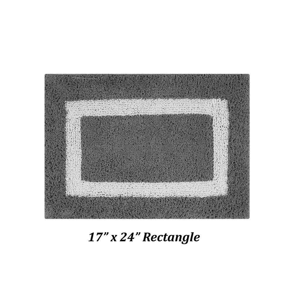 Hotel Collection Gray/White 100% Cotton 4 Piece Bath Rug Set by Better Trends 6 Hotel Collection Gray/White 100% Cotton 4 Piece Bath Rug Set by Better Trends - Image 4