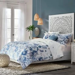 Loriana 3-Piece Blue Floral Full/Queen Comforter Set by Home Decorators Collection -Better Trends Sales Store home decorators collection bedding sets 190169 f q 4f 1000