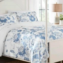Loriana 3-Piece Blue Floral Full/Queen Comforter Set by Home Decorators Collection
