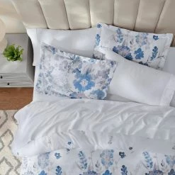 Loriana 3-Piece Blue Floral Full/Queen Comforter Set by Home Decorators Collection -Better Trends Sales Store home decorators collection bedding sets 190169 f q c3 1000