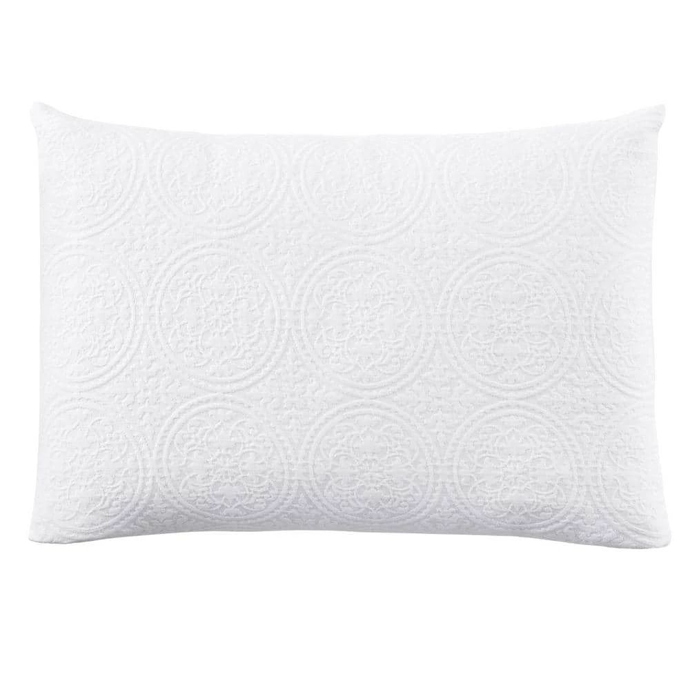 Marlene 3-Piece White Textured Medallion Matelassé Cotton King Duvet Cover Set by Home Decorators Collection 7 Marlene 3-Piece White Textured Medallion Matelassé Cotton King Duvet Cover Set by Home Decorators Collection - Image 5