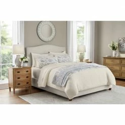 Quinn 3-Piece Ivory Cream Woven Textured Cotton Full/Queen Duvet Cover Set by Home Decorators Collection -Better Trends Sales Store home decorators collection bedding sets dn 19046 66 1000