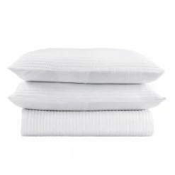 3-Piece White Textured Cotton King Coverlet Set by Home Decorators Collection -Better Trends Sales Store home decorators collection bedding sets dn 19046 a0 1000 2