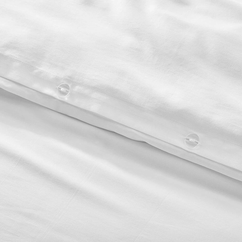 Maren 3-Piece White and Stone Gray Hotel Embroidered Border Cotton Full Duvet Cover Set by Home Decorators Collection 4 Maren 3-Piece White and Stone Gray Hotel Embroidered Border Cotton Full Duvet Cover Set by Home Decorators Collection - Image 3