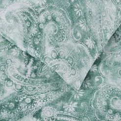 Isabel 3-Piece Teal Boho Paisley Floral Cotton Sateen King Duvet Cover Set by Home Decorators Collection 14 Isabel 3-Piece Teal Boho Paisley Floral Cotton Sateen King Duvet Cover Set by Home Decorators Collection -Better Trends Sales Store home decorators collection bedding sets duv k tp 40 1000