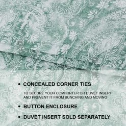 Isabel 3-Piece Teal Boho Paisley Floral Cotton Sateen King Duvet Cover Set by Home Decorators Collection 15 Isabel 3-Piece Teal Boho Paisley Floral Cotton Sateen King Duvet Cover Set by Home Decorators Collection -Better Trends Sales Store home decorators collection bedding sets duv k tp a0 1000