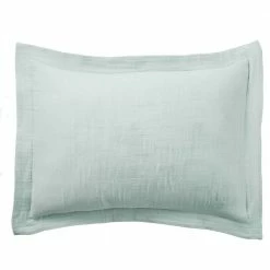 New Haven Reversible 3-Piece Sea Breeze Green and White Double Cloth Gauze Cotton Full/Queen Duvet Cover Set by Home Decorators Collection -Better Trends Sales Store home decorators collection bedding sets duv q mus 31 1000