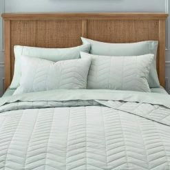 Spring Hill 3-Piece Sea Breeze Green Diamond Cotton Full/Queen Quilt Set by Home Decorators Collection 10 Spring Hill 3-Piece Sea Breeze Green Diamond Cotton Full/Queen Quilt Set by Home Decorators Collection -Better Trends Sales Store home decorators collection bedding sets f5000257bk180tc 40 1000