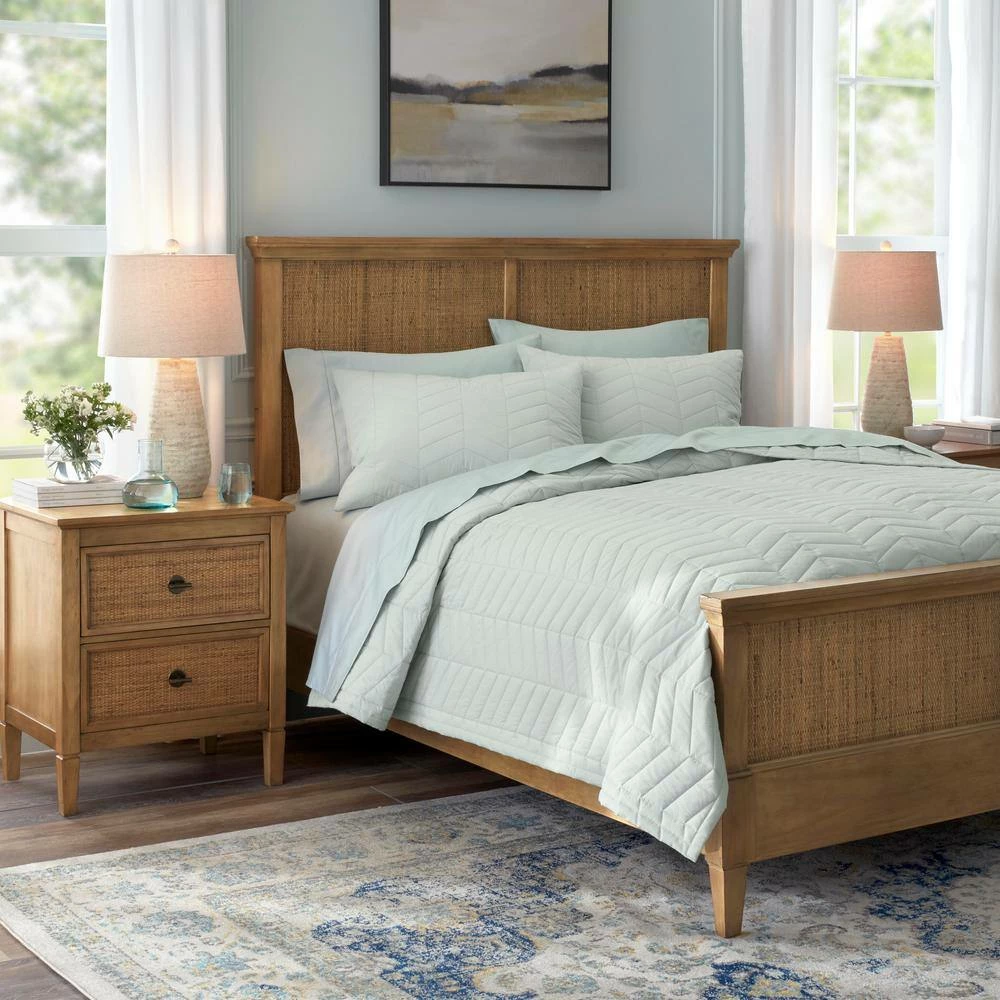 Spring Hill 3-Piece Sea Breeze Green Diamond Cotton Full/Queen Quilt Set by Home Decorators Collection 6 Spring Hill 3-Piece Sea Breeze Green Diamond Cotton Full/Queen Quilt Set by Home Decorators Collection - Image 4