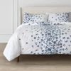 Salina 3-Piece White and Blue Embroidered Floral Cotton Full/Queen Comforter Set by Home Decorators Collection