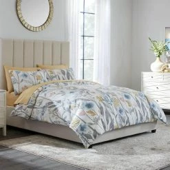 Purcell 3-Piece Washed Denim Botanical King Duvet Cover Set by Home Decorators Collection 19 Purcell 3-Piece Washed Denim Botanical King Duvet Cover Set by Home Decorators Collection -Better Trends Sales Store home decorators collection bedding sets fa94367 k 77 1000