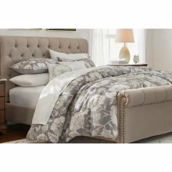 Larkspur 5-Piece Stone Gray and Khaki Cotton King Comforter Set by Home Decorators Collection