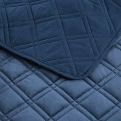 Sylvie 3-Piece Midnight Blue Velvet King Quilt Set by Home Decorators Collection -Better Trends Sales Store home decorators collection bedding sets fa97185 king 40 1000