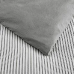 Ada 3-Piece Gray and White Stripe Cotton King Duvet Cover Set by Home Decorators Collection -Better Trends Sales Store home decorators collection bedding sets fa97217 king 40 1000