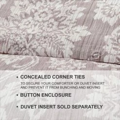 Scarlett 3-Piece Light Brown Damask King Duvet Cover Set by Home Decorators Collection -Better Trends Sales Store home decorators collection bedding sets nh 190996 l a0 1000