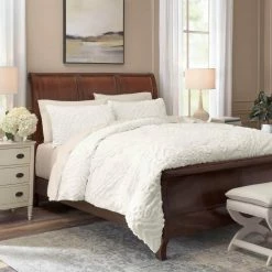 Fairhaven 3-Piece Ivory Textured Medallion Cotton King Duvet Cover Set by Home Decorators Collection -Better Trends Sales Store home decorators collection bedding sets nh 200385 y 66 1000