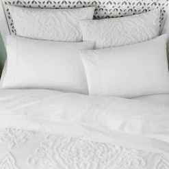 Fairhaven 3-Piece Ivory Textured Medallion Cotton King Duvet Cover Set by Home Decorators Collection -Better Trends Sales Store home decorators collection bedding sets nh 200385 y 77 1000