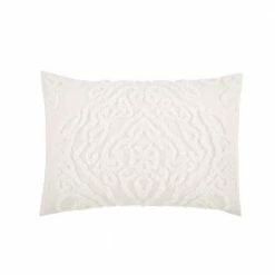 Fairhaven 3-Piece Ivory Textured Medallion Cotton King Duvet Cover Set by Home Decorators Collection -Better Trends Sales Store home decorators collection bedding sets nh 200385 y c3 1000