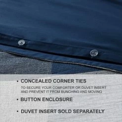 Ashdale 3-Piece Blue Plaid Full/Queen Duvet Cover Set by Home Decorators Collection -Better Trends Sales Store home decorators collection bedding sets phf19 795 a0 1000