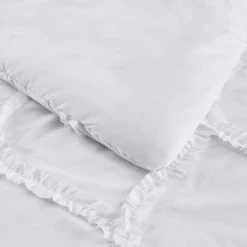 Emma 3-Piece Bright White Ruffle Ogee King Comforter Set by Home Decorators Collection -Better Trends Sales Store home decorators collection bedding sets sur95cs3pc kgn 40 1000