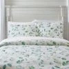 Viola 3-Piece Green and White Watercolor Botanical Cotton Full/Queen Comforter Set by Home Decorators Collection -Better Trends Sales Store home decorators collection bedding sets ysh20 cys 102 64 1000