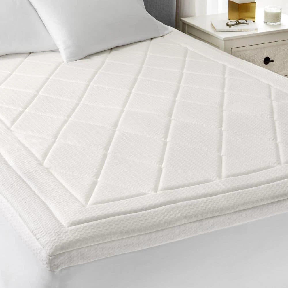 3 in. Queen Quilted Cooling Gel Memory Foam Mattress Topper by Home Decorators Collection 2 3 in. Queen Quilted Cooling Gel Memory Foam Mattress Topper by Home Decorators Collection - Image 2