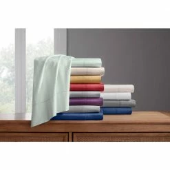 500 Thread Count Egyptian Cotton Sateen King Pillowcase in Midnight (Set of 2) by Home Decorators Collection -Better Trends Sales Store home decorators collection pillowcases fs3023s500kpe04 4f 1000